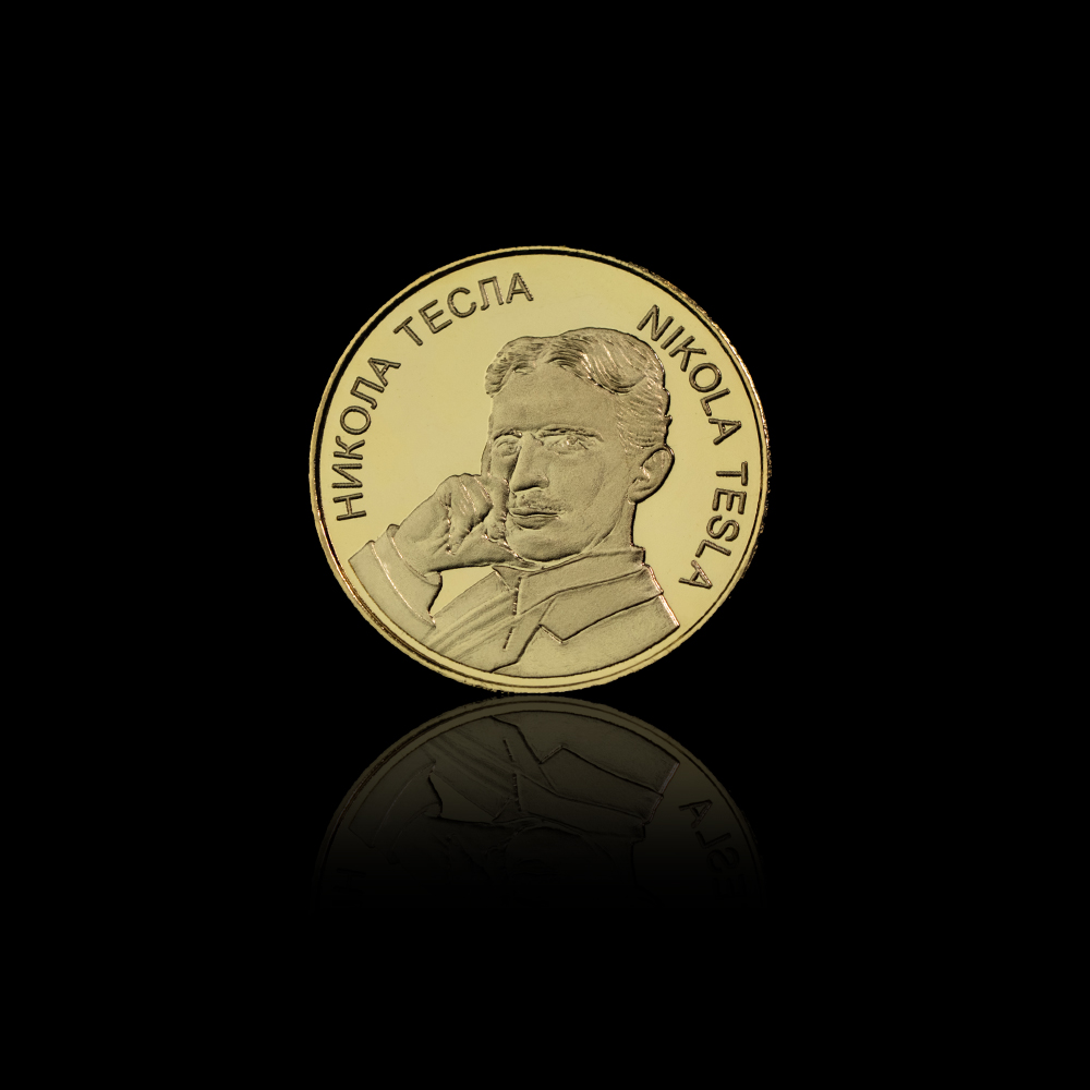 ''Nikola Tesla'' Gold Medal from 3.5 gr