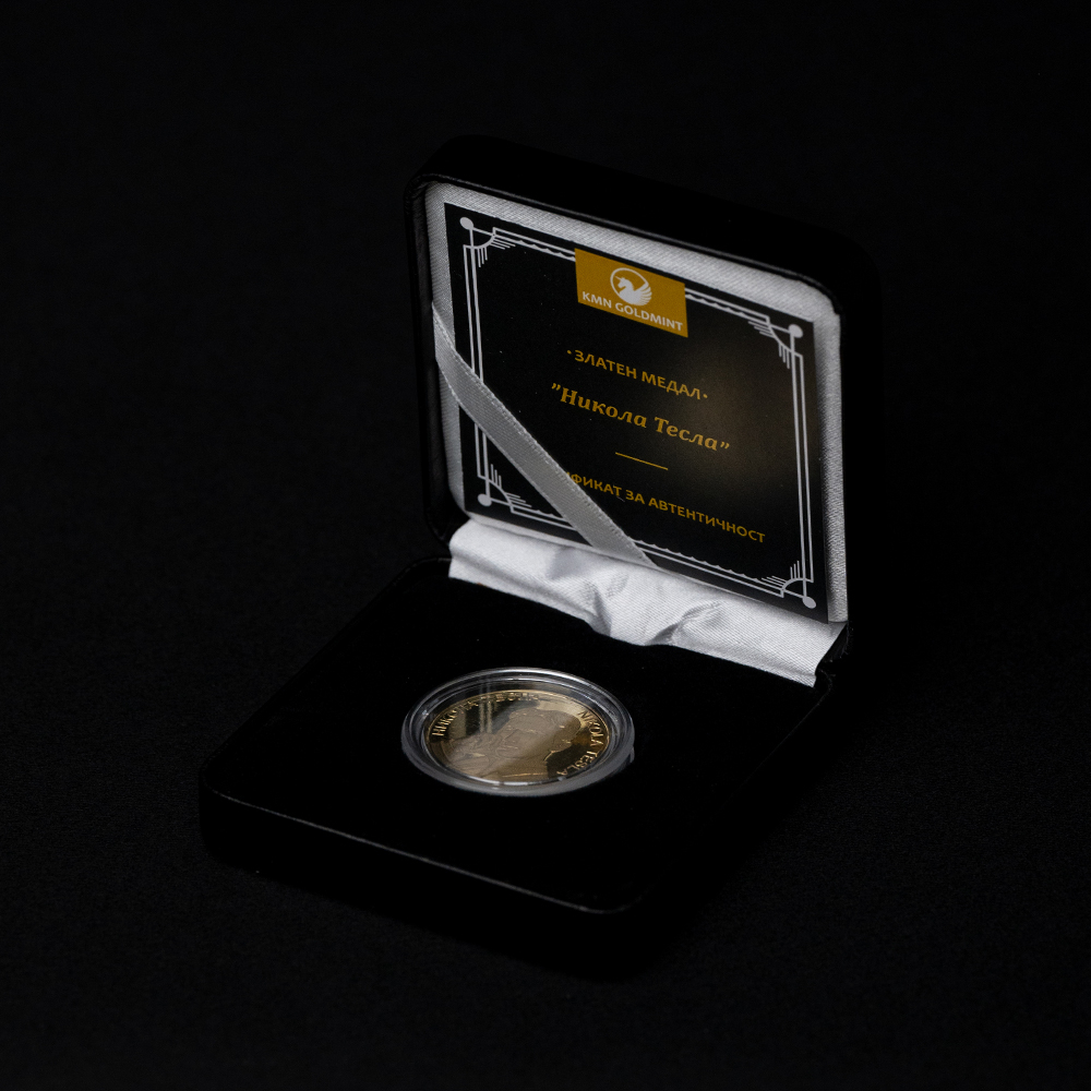 ''Nikola Tesla'' Gold Medal from 3.5 gr - Image 3